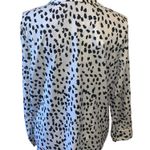 Cupshe Black & White Spotted Blouse size large Photo 4