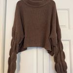 fab'rik Fab’rik brown fun sleeve sweater Photo 1