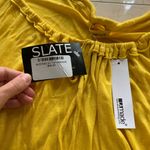 LA Made NWT $64 Mustard 3/4 Top Sz Medium Yellow Photo 2