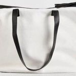 Walter Baker Carly Day Tripper Tote Bag White Canvas Vegan Leather MSRP $198 Photo 0