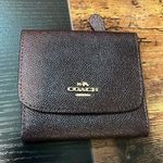 Coach Pink/Purple Metallic Textured Leather Wallet Photo 0