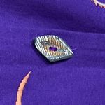 Vintage Indigo Moon Purple Embroidered Mandarin Collar Lightweight Floral Coat Size M Photo 6