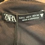 ZARA Wrap Style Faux Suede Long Sleeve Mini Dress With Belt Black Size Large Photo 5