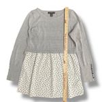 A pea in the pod Maternity Gray Polka Dot Tunic Top Long Sleeve Size M Photo 3