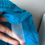 NEW Honorine Pamela Cotton Gauze Blue Short Sleeve Tiered Midi Dress Size Small Photo 9