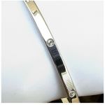 Swavorski Swarovski silver tone thin bangle bracelet Photo 5