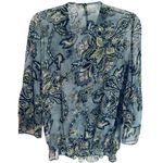 Kay Celine Blue Paisley Blouse Photo 2