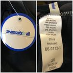 NWT SWIMSUITS FOR ALL Tie Front Side Ruched One Piece Swimsuit Size 20 Black Photo 4