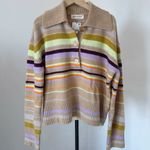 Free People Trading Up Striped Polo XS Ivory combo Photo 3