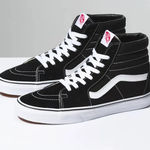 Vans  Sk8-Hi Black & White Shoes Photo 0