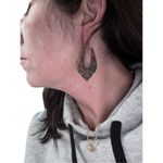 Turquoise Patina Copper Bohemian Filigree Chandelier Women’s Earrings Blue Photo 5