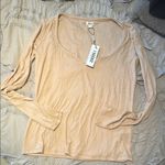 L'Agence  Women's Tan ribbed Top medium nwt Photo 2