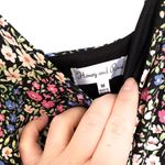Honey and Rosie Black Multicolor Floral Sleeveless Playsuit Jumpsuit Medium Photo 2