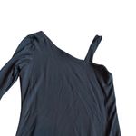 Good American One Sleeve Stretchy Jersey Knit Dress Black Size 3 Large Women's Photo 4