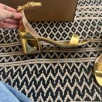 Steve Madden Heels Gold Strappy Metallic Photo 2