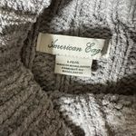 American Eagle  Soft Gray Sherpa Pullover Photo 3
