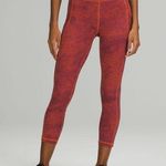 Lululemon invigorate high rise crop 25” size 4 in crackle glaze vintage… Photo 0