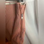 A New Day  Cropped Pants Women's 10 Orange Mid Rise Orange Gingham Side Zipper Photo 1