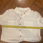 Aeropostale Women's Off White Button-Up Top woman’s medium EUC Photo 3
