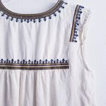 World Market Embroided Square Lined Bohemian Mini Dress White Size L Photo 6