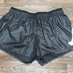 Nike Women's Black Shorts with Silver Swoosh Photo 0