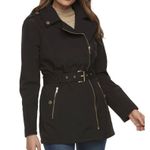 Michael Kors Michael M. Black Belted Trench Coat Photo 0