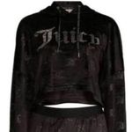 Juicy Couture 2 PIECE BLACK LOGO HOODIE AND JOGGER SET Photo 2