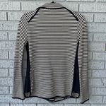 Veronica Beard Blazer Striped Zip-Up Jacket Size 0 Cotton Knit Navy Photo 4