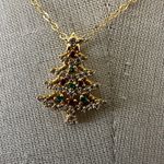 Giani Bernini 18K Gold Over Sterling Silver Christmas Tree Necklace Photo 4