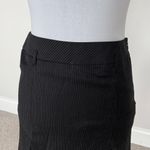 Loft  Charcoal Pinstripe A-Line Skirt Sz O Photo 2