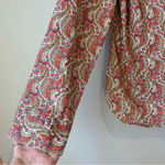 Talbots  Paisley Button Up 12 Western Career Garden Colorful‎ Floral 100% Cotton Photo 1