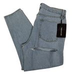 Pretty Little Thing Light Wash Bum Rip Mom Jean Size 10 NWT Photo 2