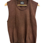 Puritan SeaRover vintage Brown Wool Blend Knit Sweater Vest Women Large Photo 0