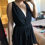 Dottie Couture Black Chiffon Romper  Photo 0