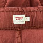 Levi's Jogger Pants Womens XL Brick Red Pull On Drawstring Waist High Rise Crop Photo 4