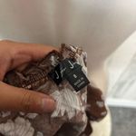 J for Justify  Brown top off the shoulders Photo 1