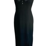 Faviana Vintage Y2K 90s Black Whimsigoth Maxi Dress Size 5/6 Photo 0