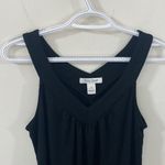 White House | Black Market black v-neck smocked detailing tunic tank top size S Photo 2