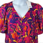 Rose + Olive Jungle Monkey Tropical Tie Button Down Top Medium NWT Photo 2
