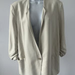 Helmut Lang  Blend Ruched Sleeve City Blazer Jacket Career Minimalist Sz:12 (b46) Photo 0