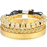 3Pcs Stainless Steel Luxury Bracelet Set Photo 0