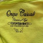 Onque Casuals Zip up Hoodie Lime Green 3/4 Sleeve S Photo 3