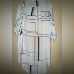 Jeans by Buffalo Buffalo White and Black Geometric Casual Button Down Shirt Photo 2