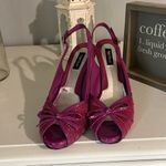 White House | Black Market Heels Leather Soles Pink Alligator Look Purple Womens 8 Photo 1