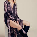 Free People Out of the Woods Maxi Floral Boho Rocker Hippie Chic Dress, S Photo 0