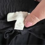 appleseed's Black Linen Rayon Belted Skirt Photo 7