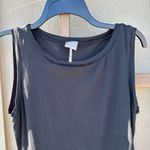 Bobi  Los Angeles Womens Shirred Ruched Tank Dress Black Cotton Size Medium Photo 4