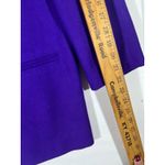Sag Harbor VTG  Women Purple Wool Blazer Jacket Single Button Lined Size 16 Photo 3