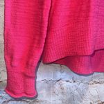 Loft Sweater Womens Small Pink Long Sleeve Cropped Hi Low Hem Casual Photo 2