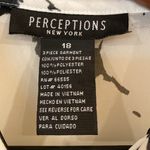 Perceptions  New York black and white semi-sheer Blouse, size 18 Photo 3